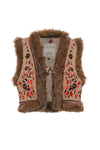 LOOXS Little - Gilet borduursels imitatie bont