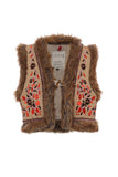 LOOXS Little - Gilet borduursels imitatie bont