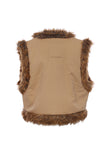 LOOXS Little - Gilet borduursels imitatie bont