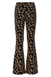 LOOXS Little - Velours flared pants Winter Flower Zwart