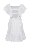 Little Looxs - Zomerjurk wit Broderie Anglaise