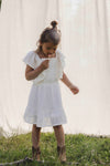 Little Looxs - Zomerjurk wit Broderie Anglaise